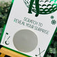 Personalised Foil Christmas Card, Surprise Reveal Scratch Off Ticket Golf, Golfing