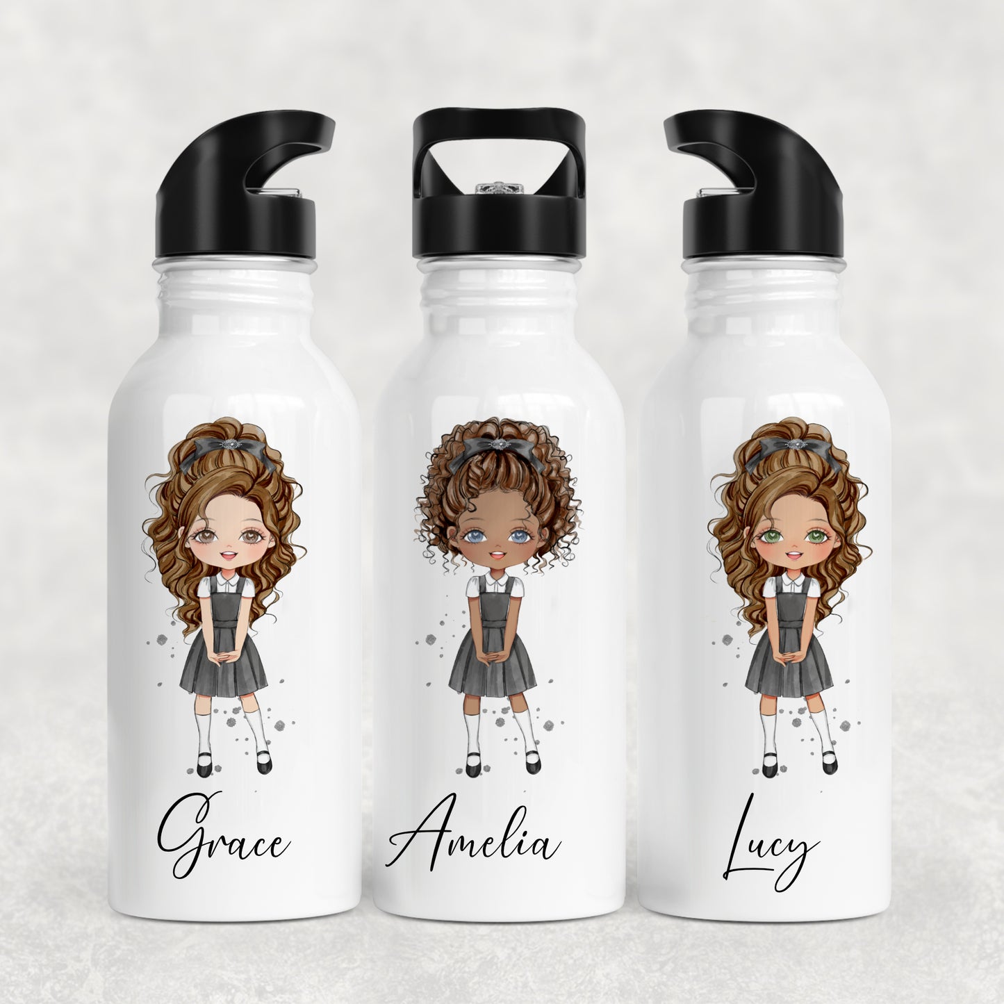 Personalised Girl's School Water Bottle