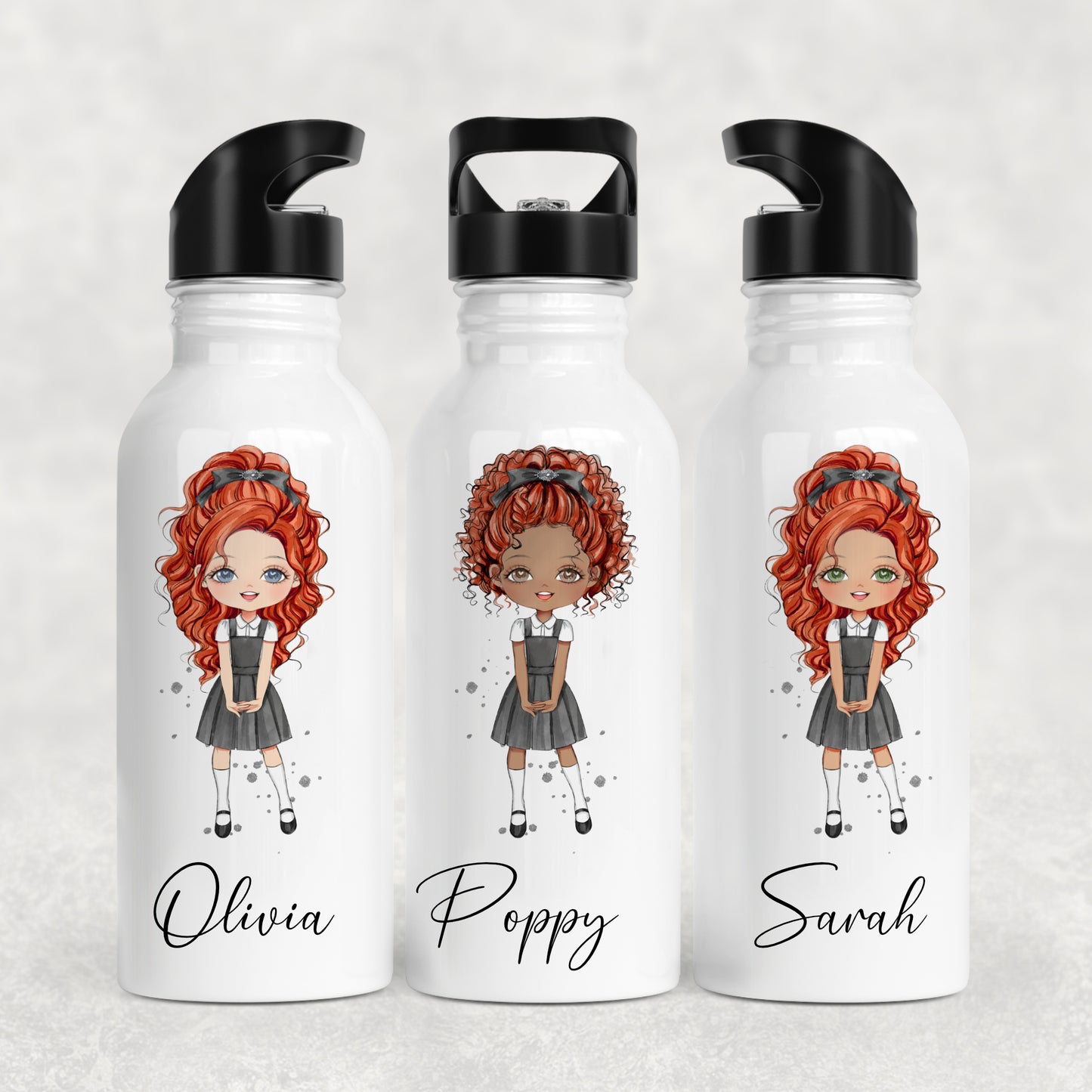 Personalised Girl's School Water Bottle