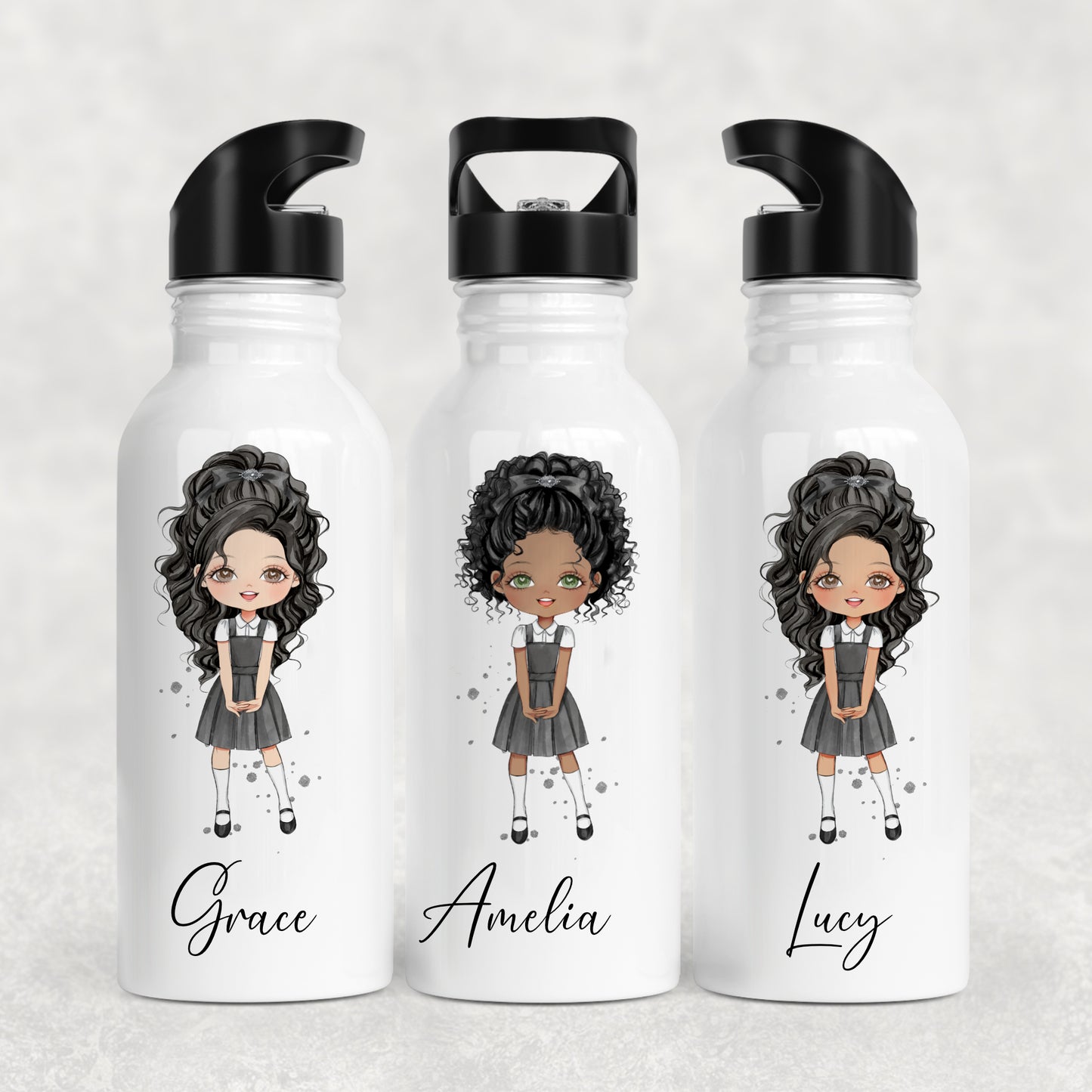 Personalised Girl's School Water Bottle
