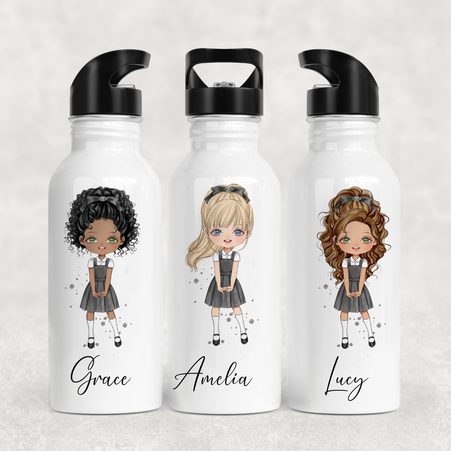 Personalised Girl's School Water Bottle