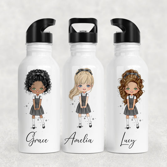 Personalised Girl's School Water Bottle