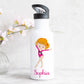 Personalised Girl's Gymnastics Water Bottle with Straw