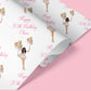 Personalised Birthday Gift Wrap Wrapping Paper Girl Balloons