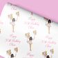 Personalised Birthday Gift Wrap Wrapping Paper Girl Balloons