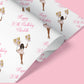 Personalised Birthday Gift Wrap Wrapping Paper Girl Balloons