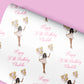 Personalised Birthday Gift Wrap Wrapping Paper Girl Balloons