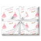 Gift Wrapping Paper Personalised, Pink Dress Girl