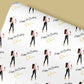 Personalised Birthday Gift Wrap Party Girl Black Jeans