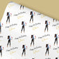 Personalised Birthday Gift Wrap Party Girl Black Jeans