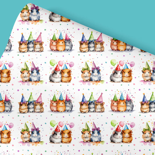 Guinea Pig Birthday Gift Wrapping Paper
