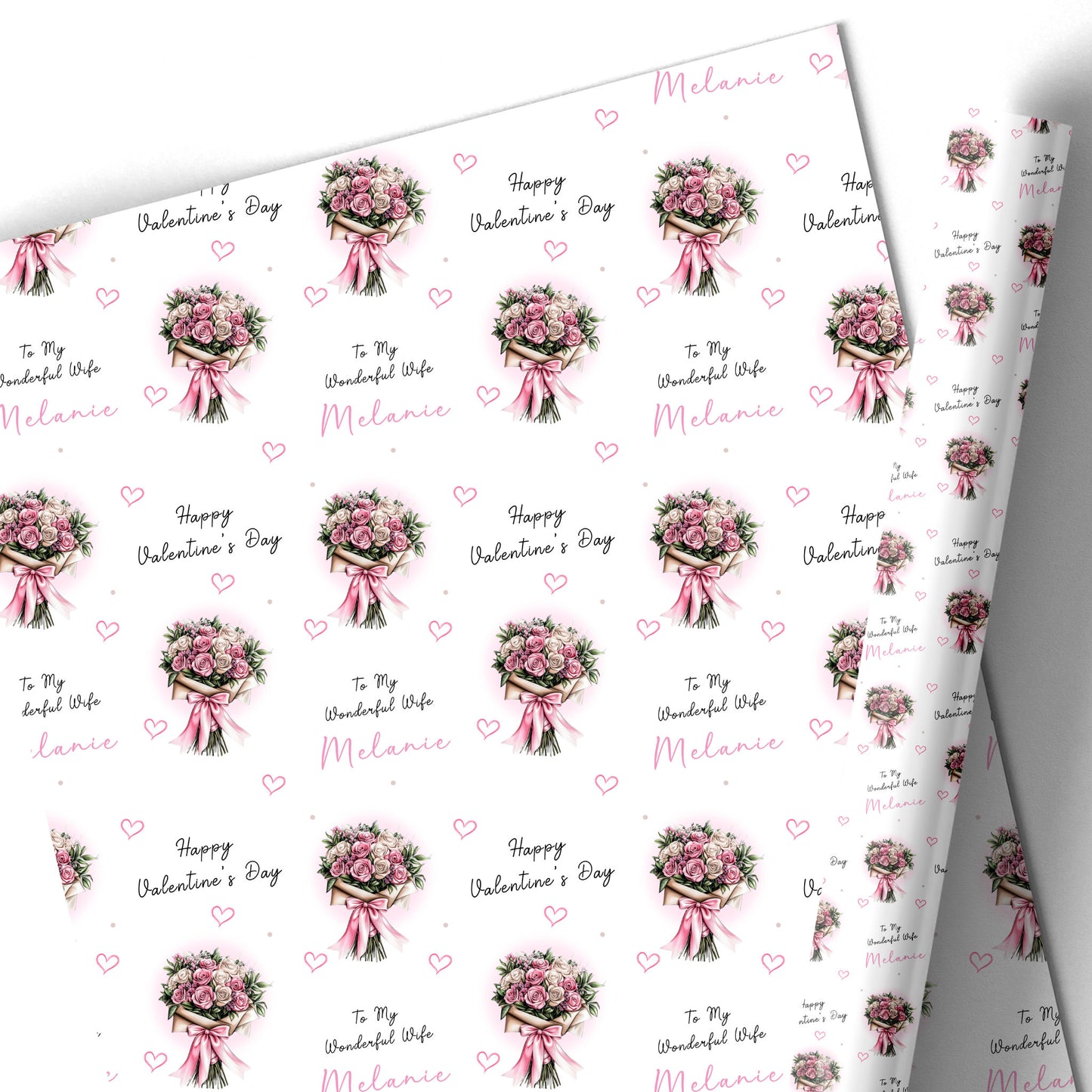 Valentines Day Card, Roses Flower Bouquet, For Her