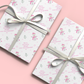 Personalised Christmas Wrapping Paper Pink Snowman
