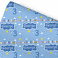 Blue Puddle Birthday Wrapping Paper