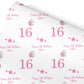 Personalised Birthday Wrapping Paper Pink Balloons