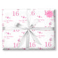 Personalised Birthday Wrapping Paper Pink Balloons