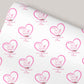 Pink Floral Heart Birthday Wrapping Paper