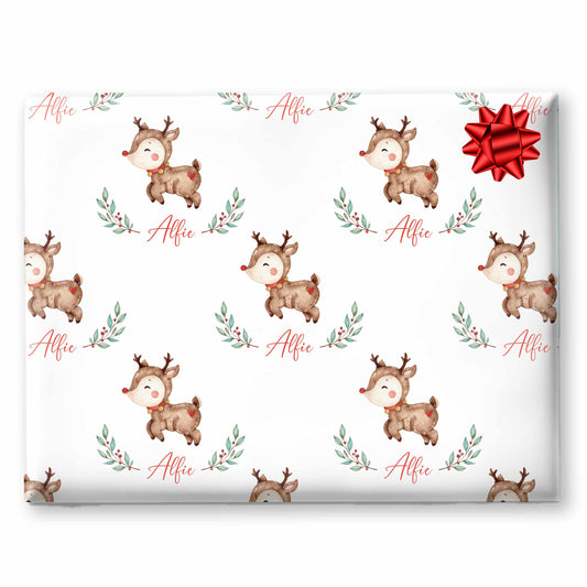 Christmas Wrapping Paper Gift Wrap For Children Reindeer