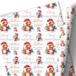 Christmas Gift Wrapping Paper –  Personalised Children's Gift Wrap Roll - T Rex Dinosaurs