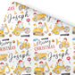 Christmas Gift Wrapping Paper –  Personalised Children's Gift Wrap Roll - Construction Diggers