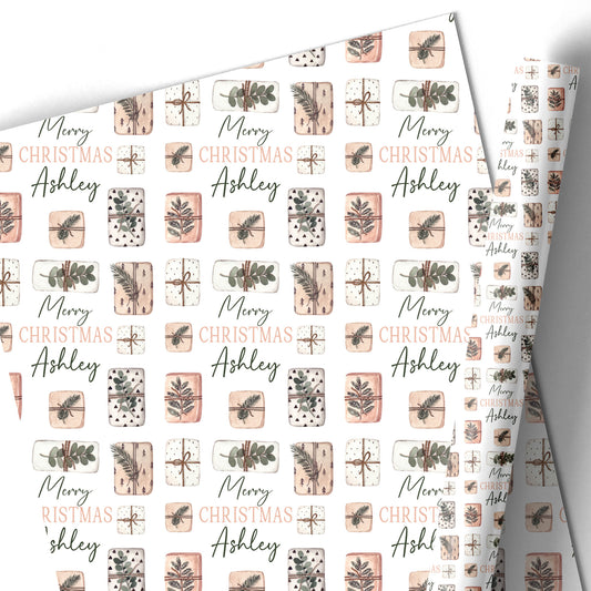 Christmas Gift Wrapping Paper –  Personalised Gift Wrap Roll - Christmas Presents