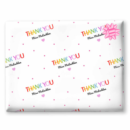 Thank You Wrapping Paper Multicoloured