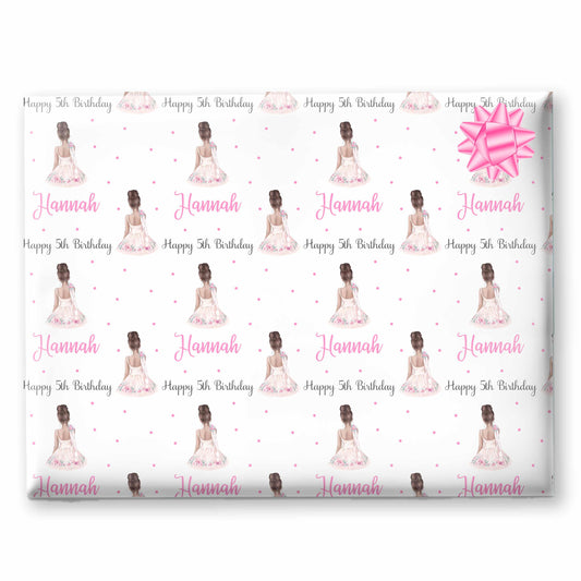 Ballerina Birthday Wrapping Paper