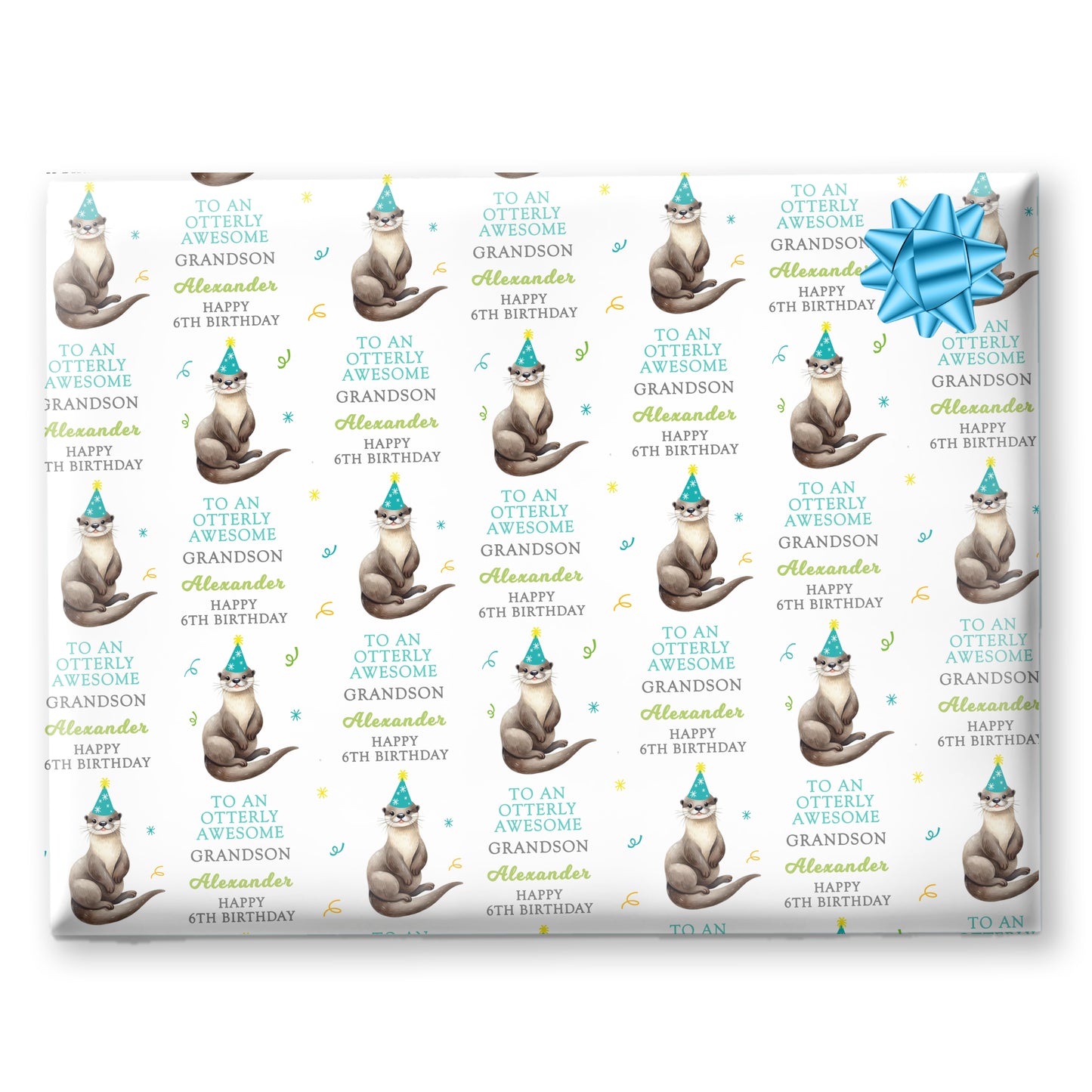 Personalised Birthday Gift Wrap Otterly Awesome
