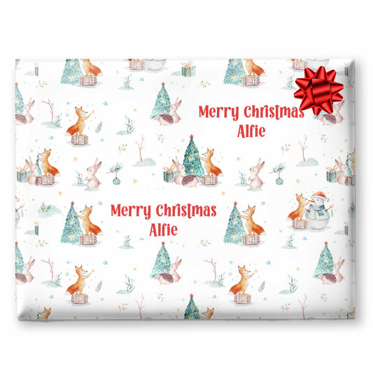 Christmas Wrapping Paper Woodland Animals