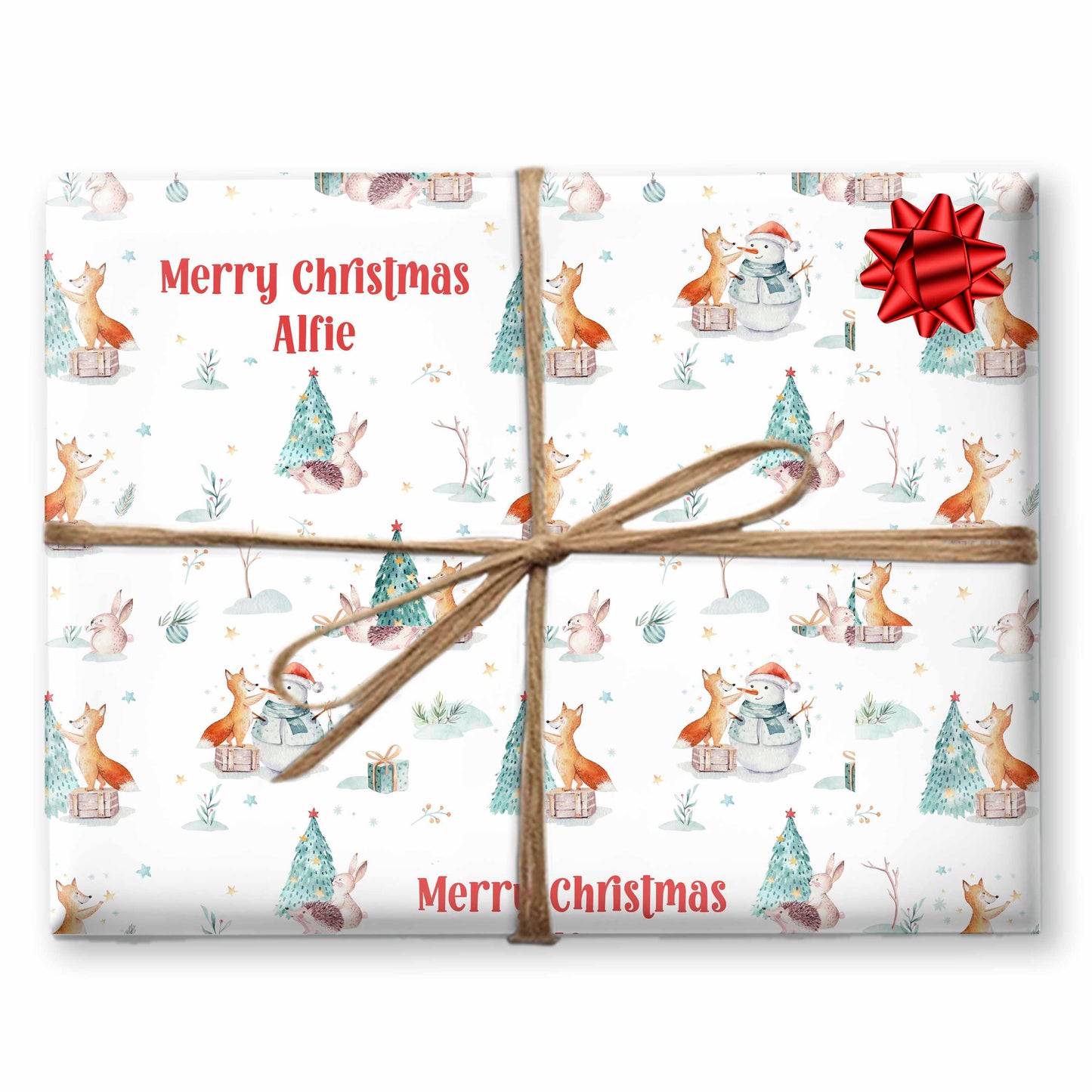 Christmas Wrapping Paper Woodland Animals