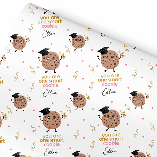 Funny Graduation Wrapping Paper Smart Cookie