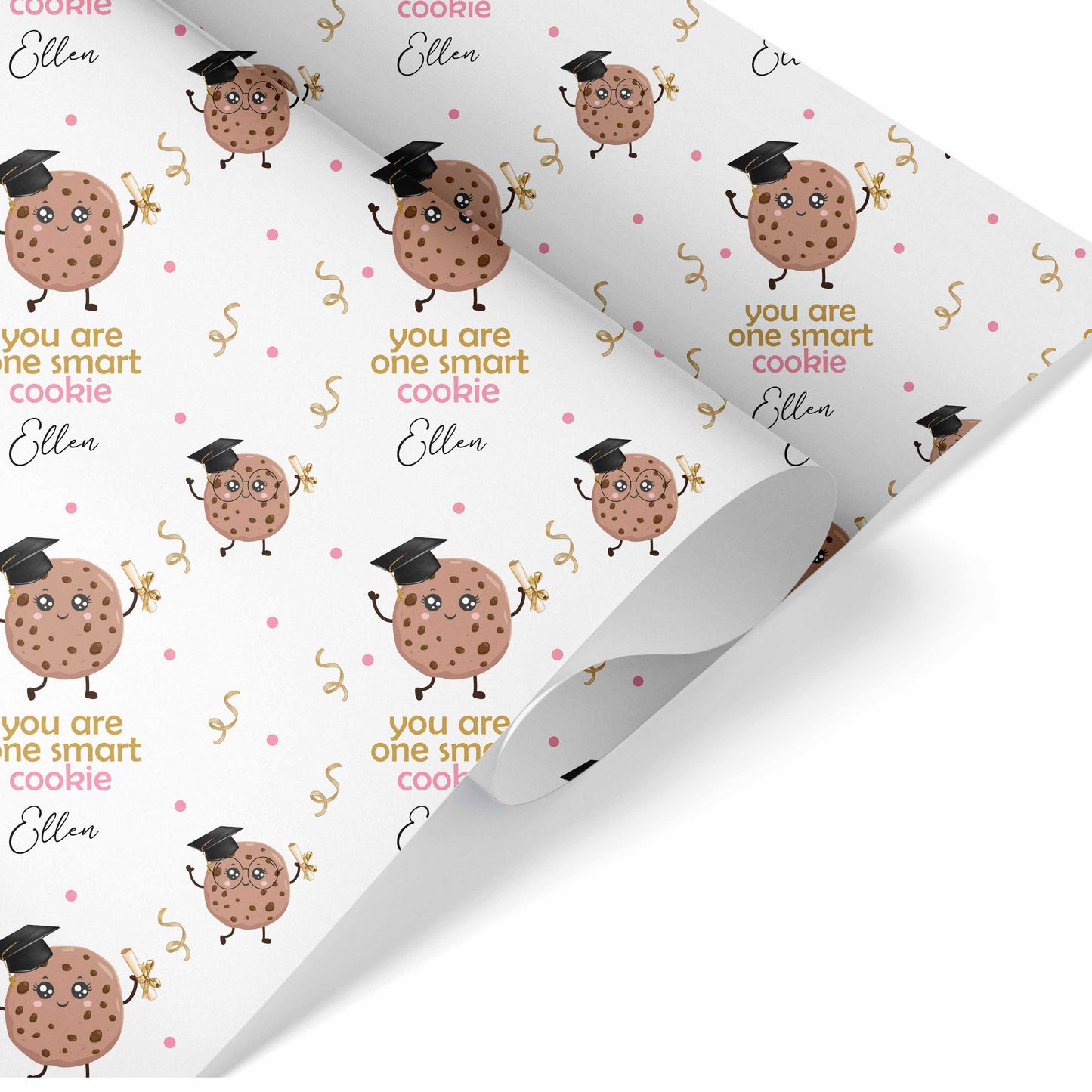 Funny Graduation Wrapping Paper Smart Cookie
