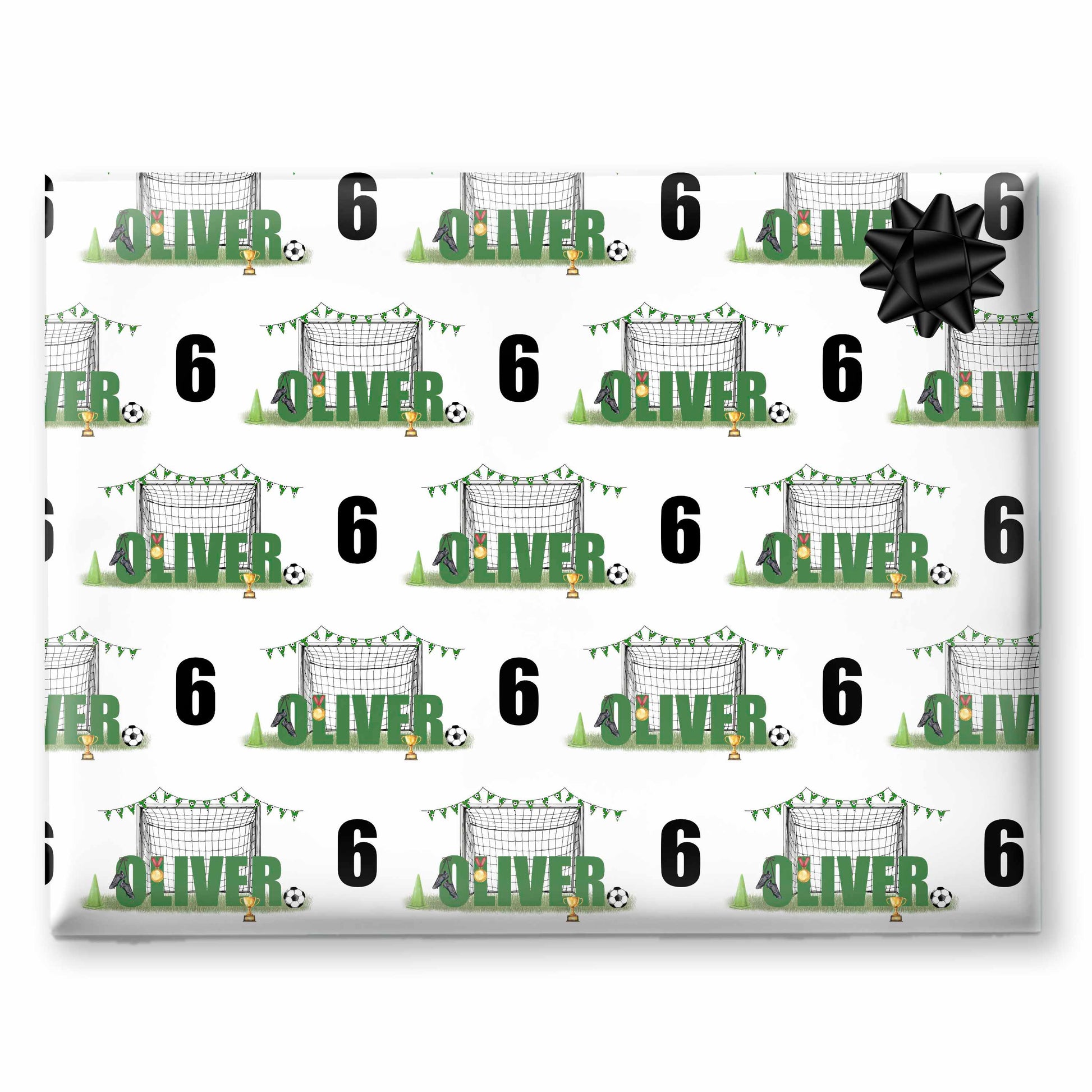 Score big on birthday celebrations with Blossom Lane Cards' Personalised Birthday Wrapping Paper in a dynamic Football Design. Perfect for sports enthusiasts and football fans, this wrapping paper combines a vibrant design with personalized details to make every gift extra special.