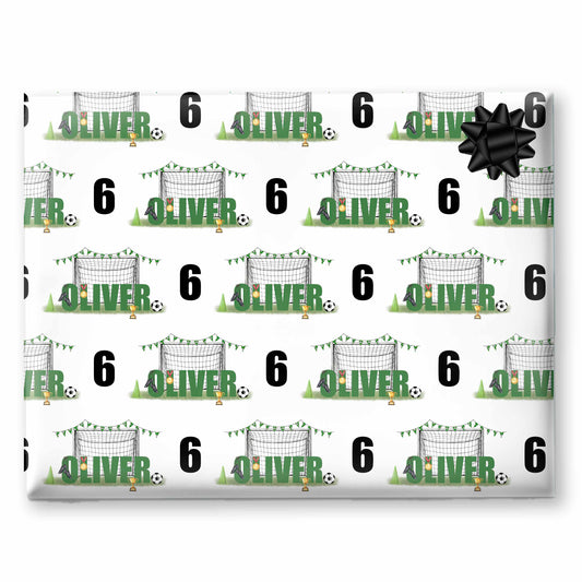 Score big on birthday celebrations with Blossom Lane Cards' Personalised Birthday Wrapping Paper in a dynamic Football Design. Perfect for sports enthusiasts and football fans, this wrapping paper combines a vibrant design with personalized details to make every gift extra special.