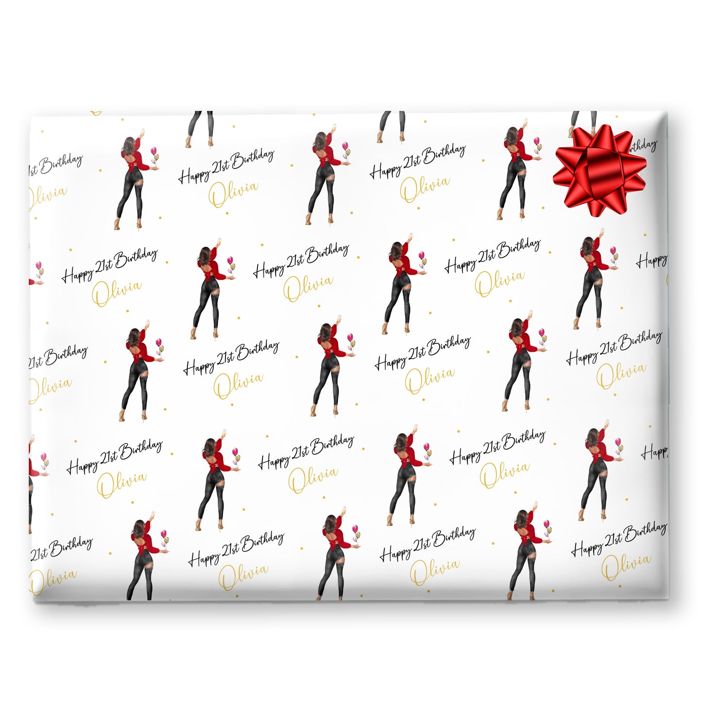Personalised Birthday Party Banner Girl Black Jeans