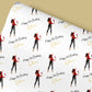 Personalised Luxury Large A4 Birthday Card Party Girl Black Jeans