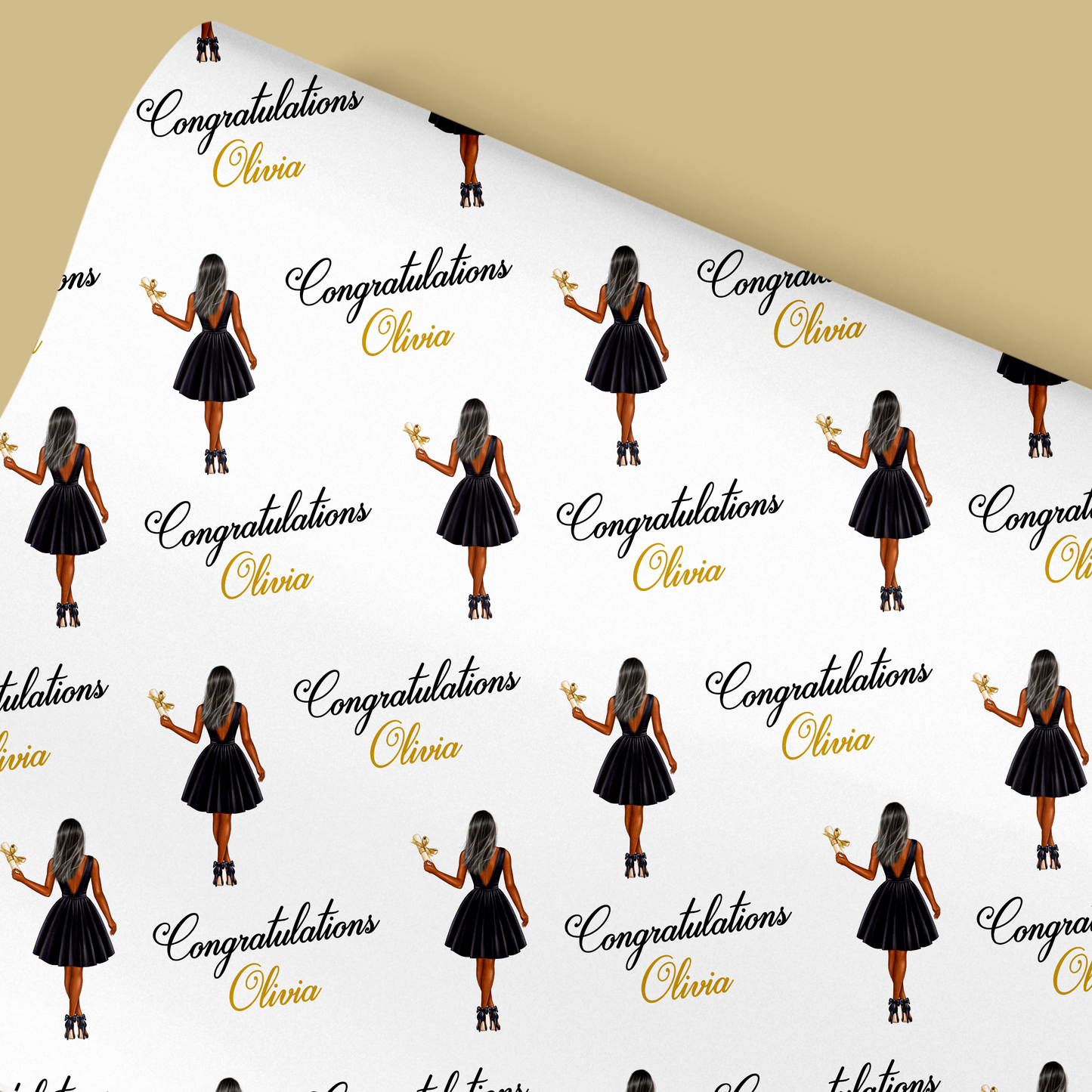 Personalised Birthday Gift Wrap Graduation Girl