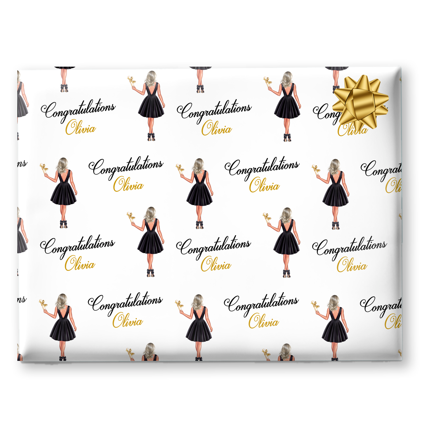 Personalised Birthday Gift Wrap Graduation Girl