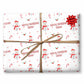 Christmas Wrapping Paper Red Snowman