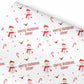 Christmas Wrapping Paper Red Snowman
