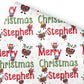 Christmas Gift Wrapping Paper –  Personalised Gift Wrap Roll - Christmas Pudding