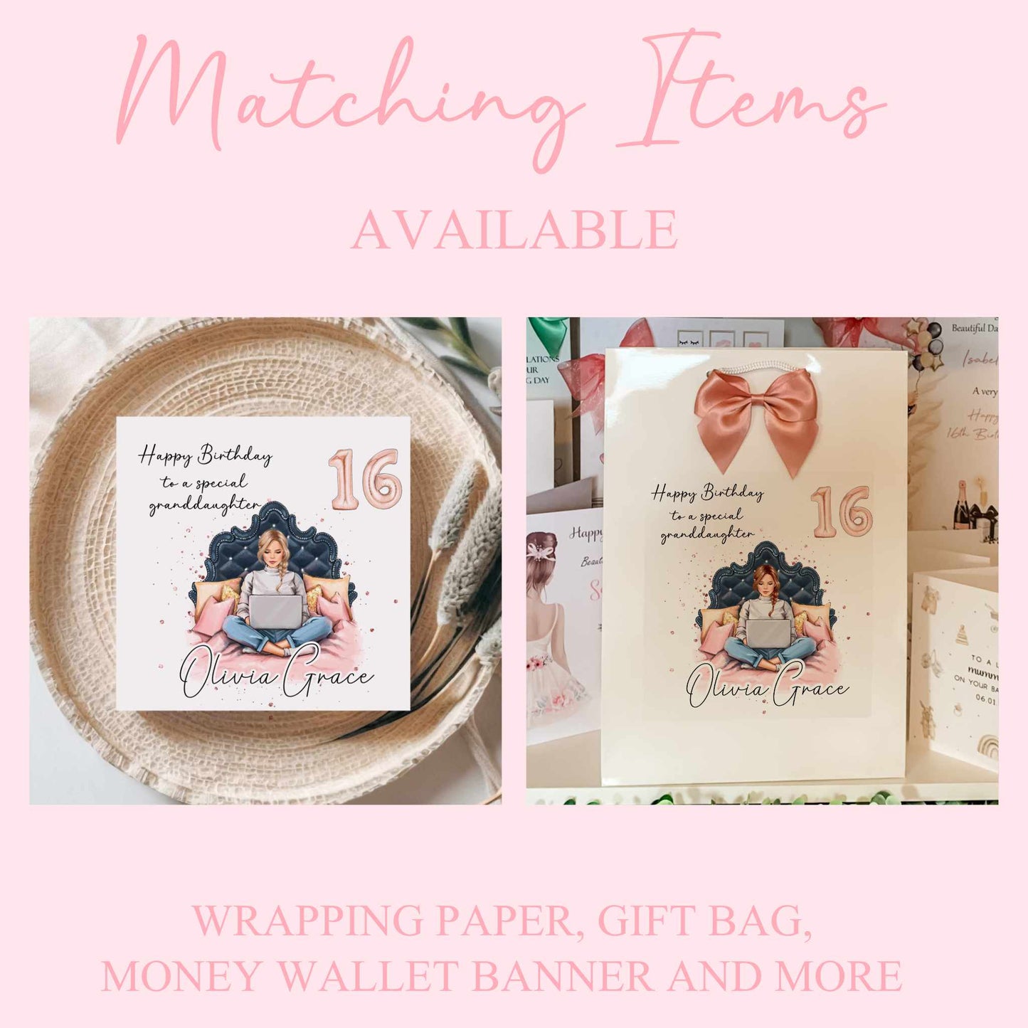 Birthday Gift Wrap Girl, Personalised