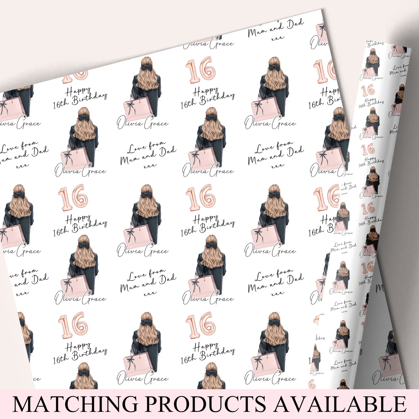 Large A4 Female Birthday Card, Personalised Card For Her