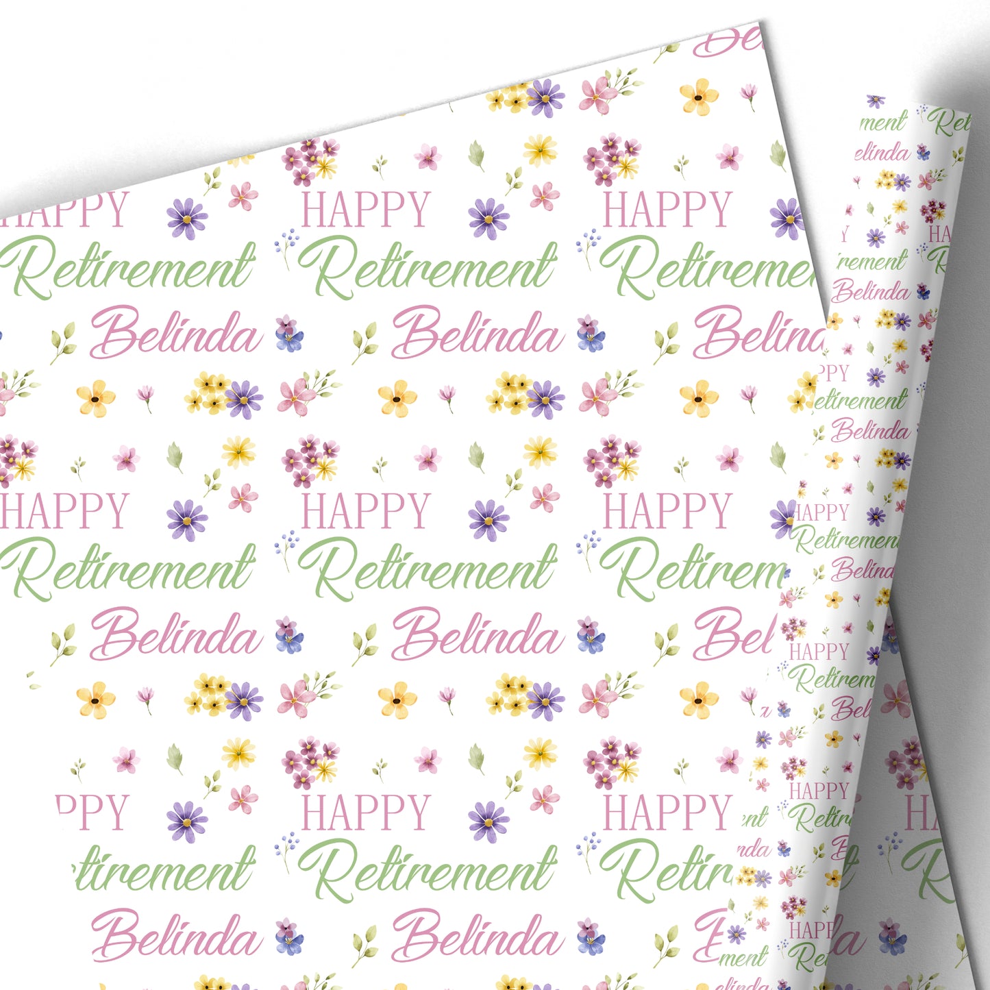 Congratulations on your Retirement Gift Wrapping Paper - Floral