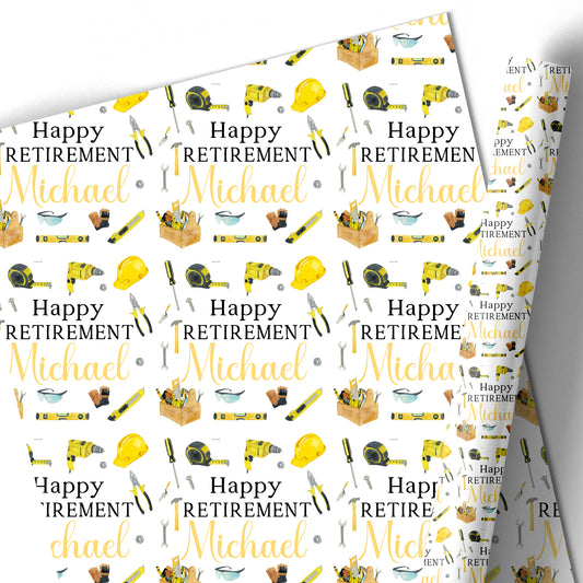 Congratulations on your Retirement Gift Wrapping Paper - Diy Tools