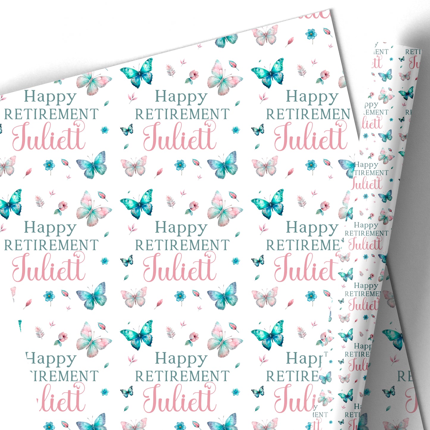 Congratulations on your Retirement Gift Wrapping Paper - Butterflies