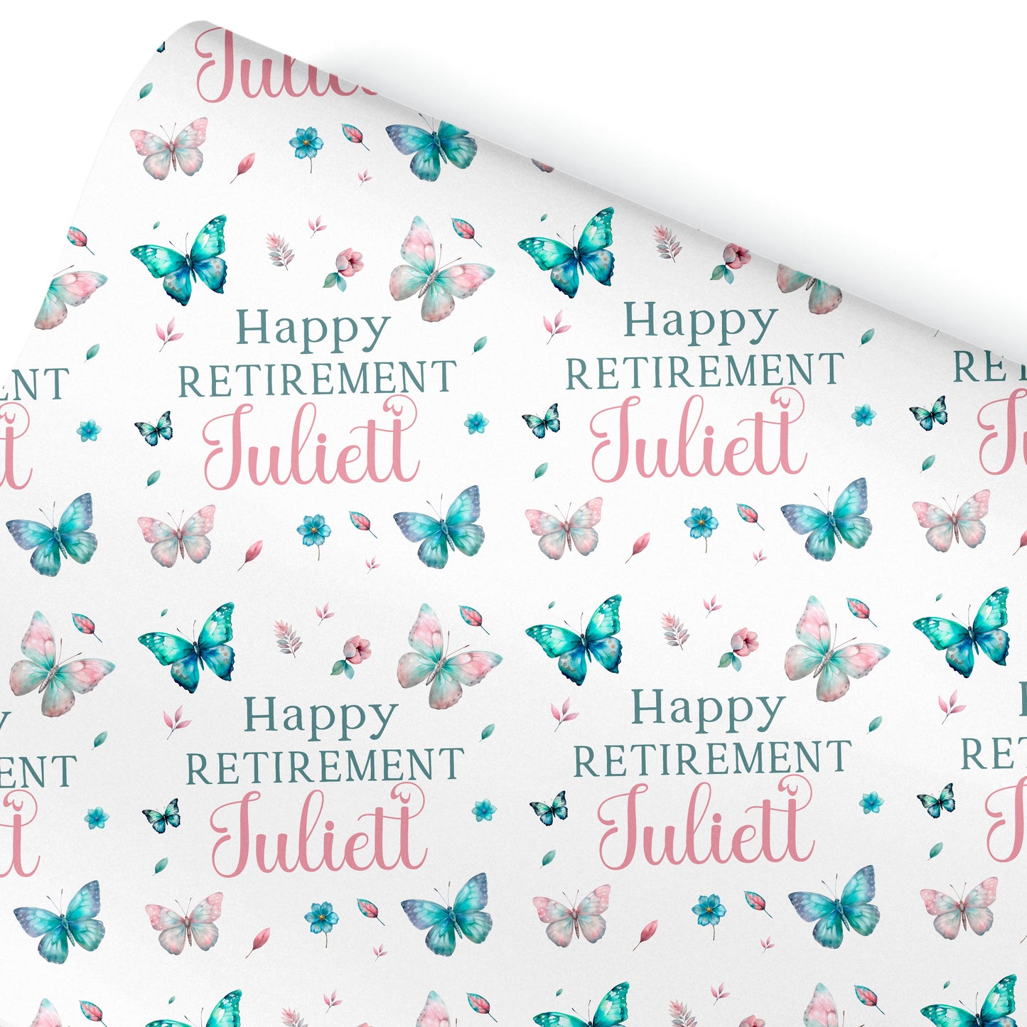 Congratulations on your Retirement Gift Wrapping Paper - Butterflies