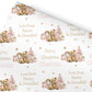 Christmas Gift Wrapping Paper –  Personalised Gift Wrap Roll - Pink Teddy Bear