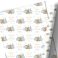 Christmas Gift Wrapping Paper –  Personalised Gift Wrap Roll - Blue Teddy Bear