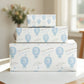 Birthday Gift Wrapping Paper –  Personalised Children's Gift Wrap Roll - Blue Heart Balloon